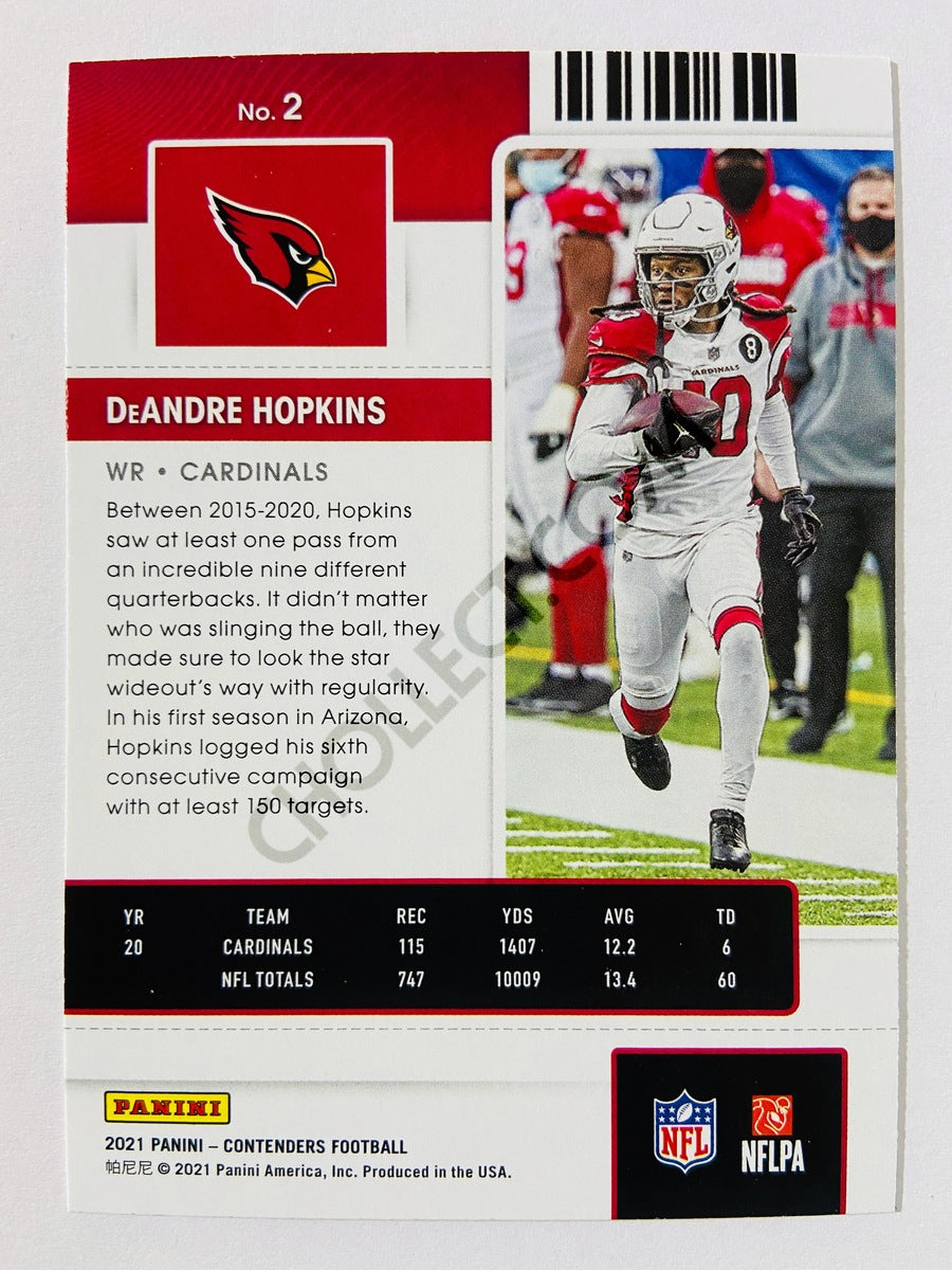 DeAndre Hopkins - Arizona Cardinals 2021 Panini Contenders Season Ticket #2