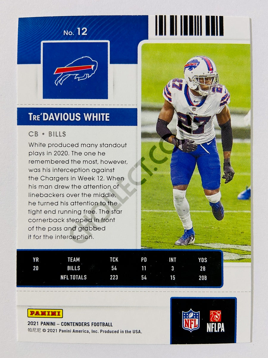 Tre'Davious White - Buffalo Bills 2021 Panini Contenders Season Ticket #12