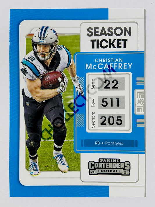 Christian McCaffrey - Carolina Panthers 2021 Panini Contenders Season Ticket #15