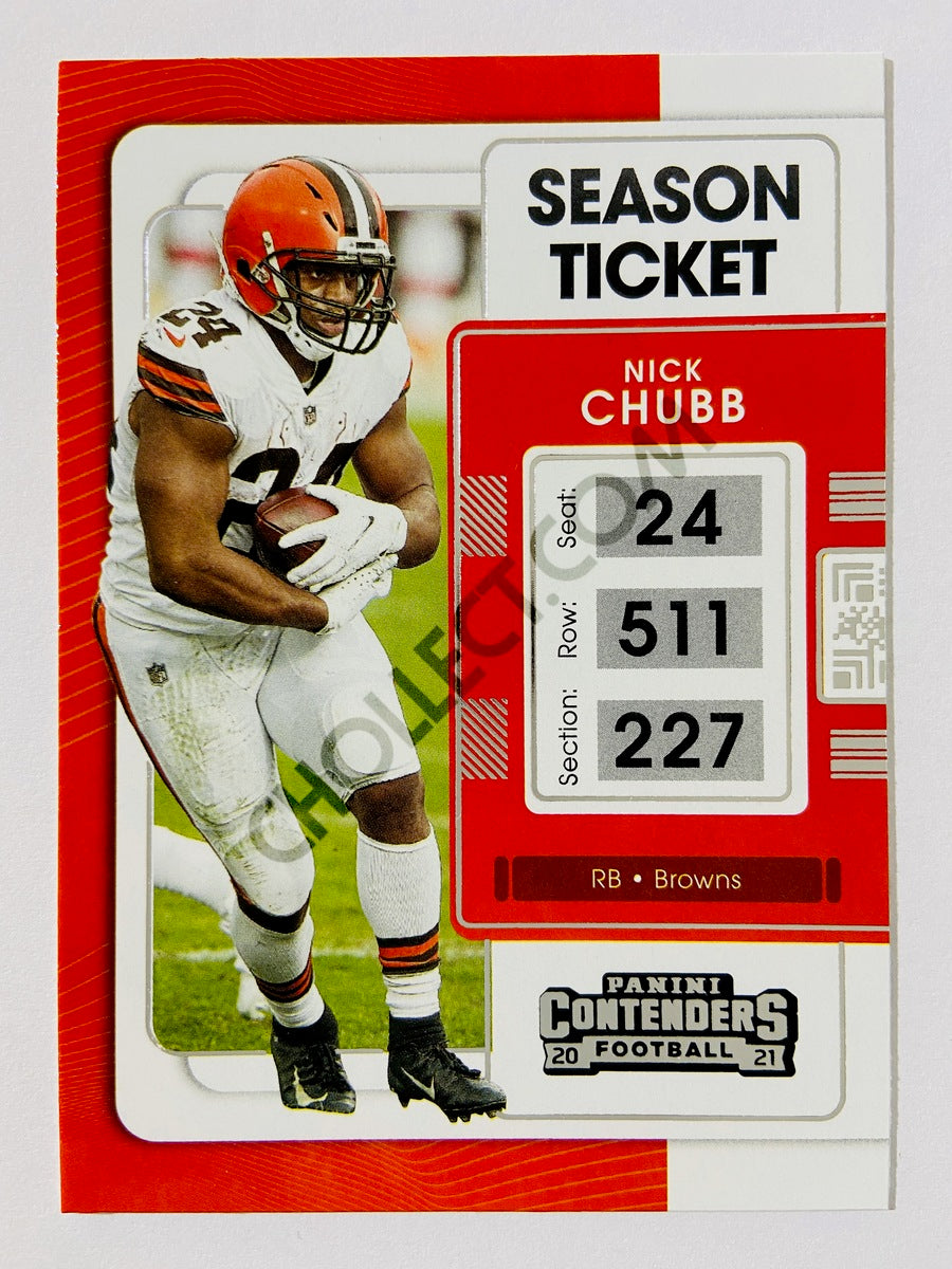 Nick Chubb – Cleveland Browns 2021 Panini Contenders Season Ticket #24