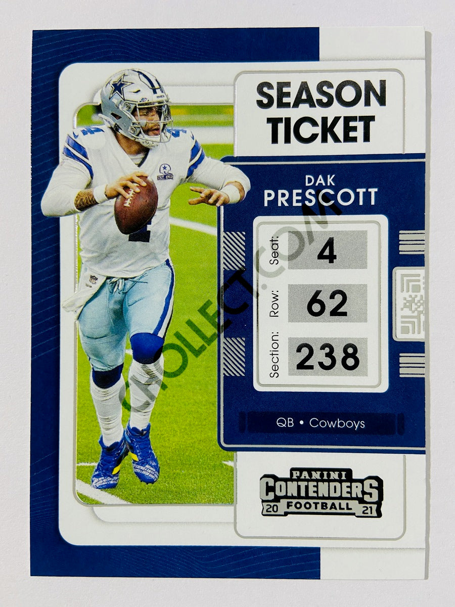 Dak Prescott – Dallas Cowboys 2021 Panini Contenders Season Ticket #25