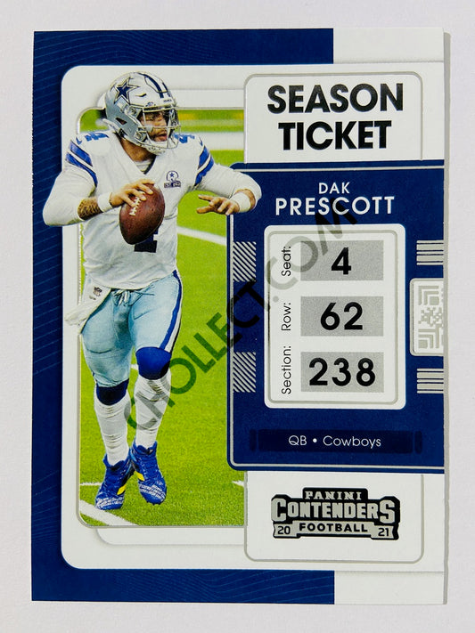 Dak Prescott – Dallas Cowboys 2021 Panini Contenders Season Ticket #25