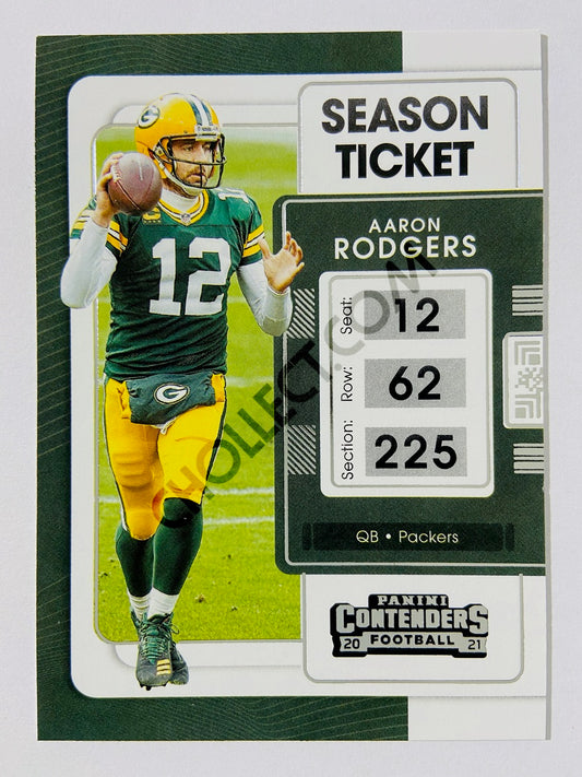 Aaron Rodgers - Green Bay Packers 2021 Panini Contenders Season Ticket #34