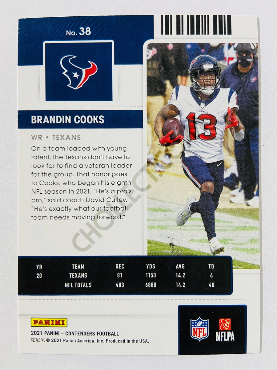 Brandin Cooks - Houston Texans 2021 Panini Contenders Season Ticket #38