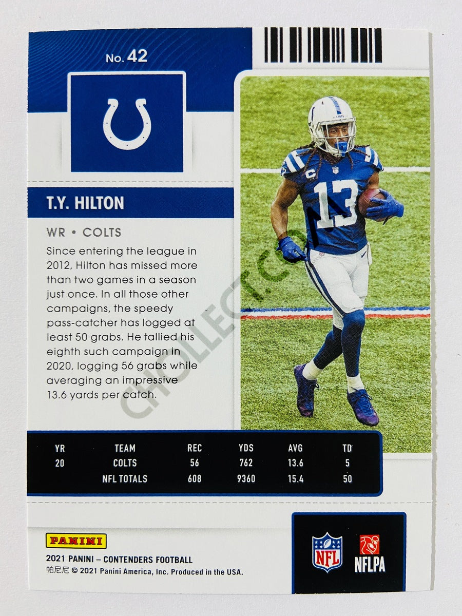 T.Y.Hilton - Indianapolis Colts 2021 Panini Contenders Season Ticket #42