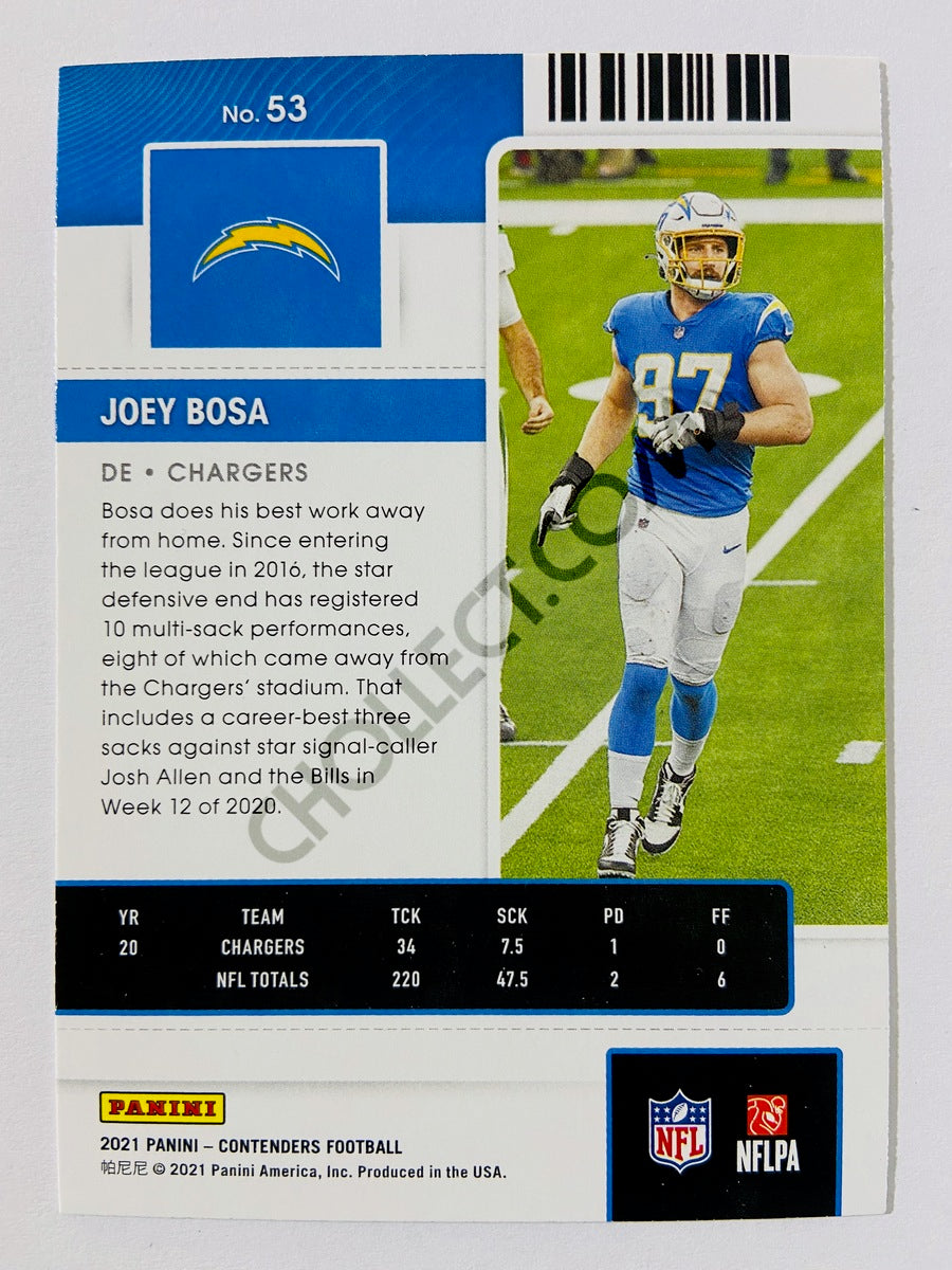 Joey Bosa - Los Angeles Chargers 2021 Panini Contenders Season Ticket #53