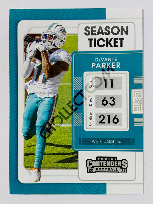 DeVante Parker - Miami Dolphins 2021 Panini Contenders Season Ticket #61