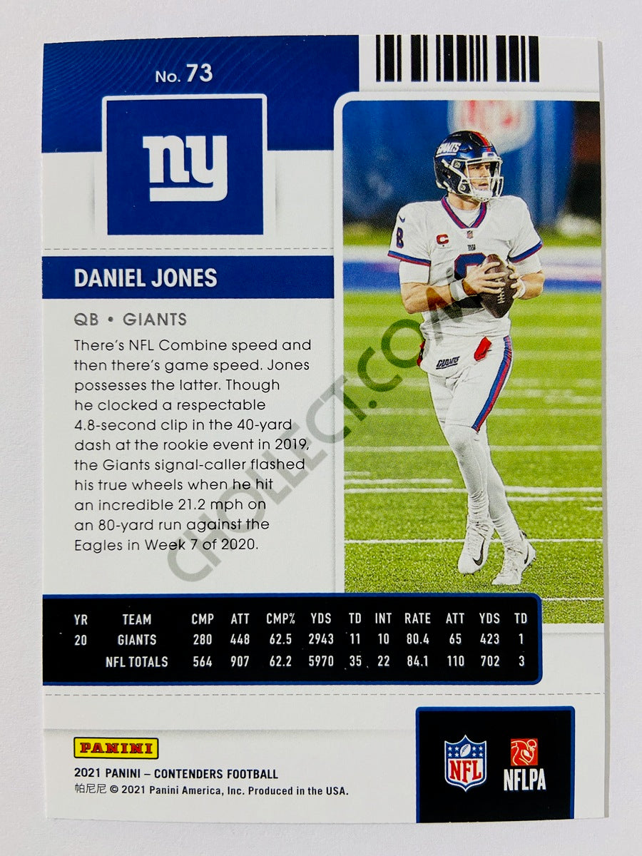 Daniel Jones - New York Giants 2021 Panini Contenders Season Ticket #73