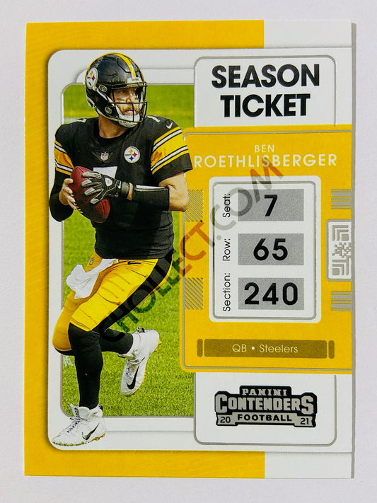 Ben Roethlisberger – Pittsburgh Steelers 2021 Panini Contenders Season Ticket #82