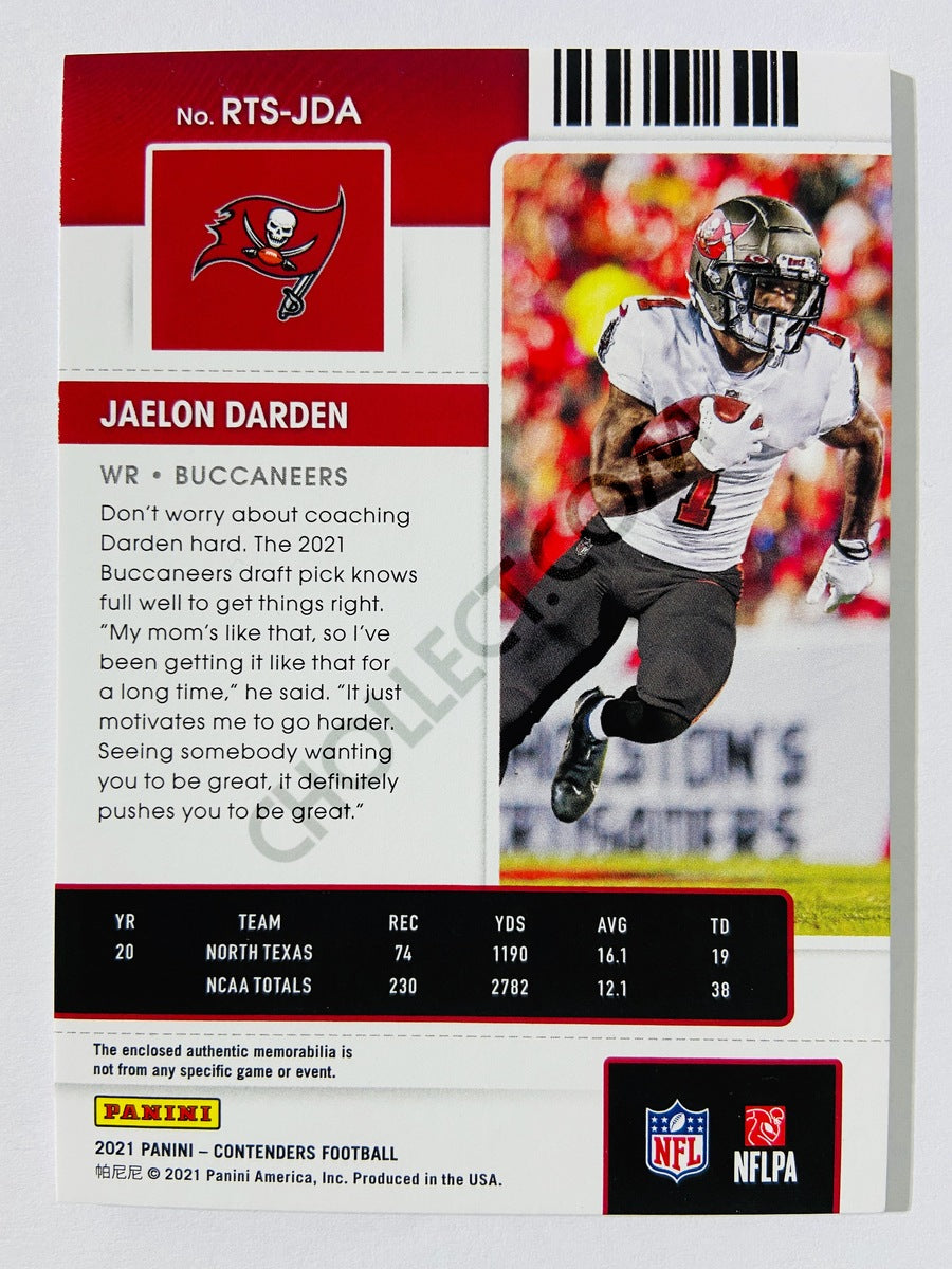 Jaelon Darden – Tampa Bay Buccaneers 2021 Panini Contenders Rookie Ticket Swatches RC Rookie #RTS-JDA
