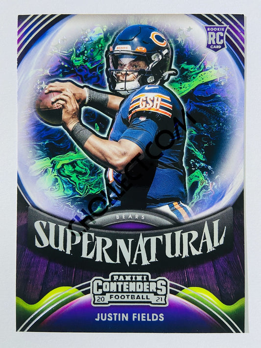 Justin Fields – Chicago Bears 2021 Panini Contenders Supernatural RC Rookie #SN-JFI