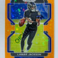 Lamar Jackson – Baltimore Ravens 2021 Panini Prizm Orange Disco Prizm Parallel #282