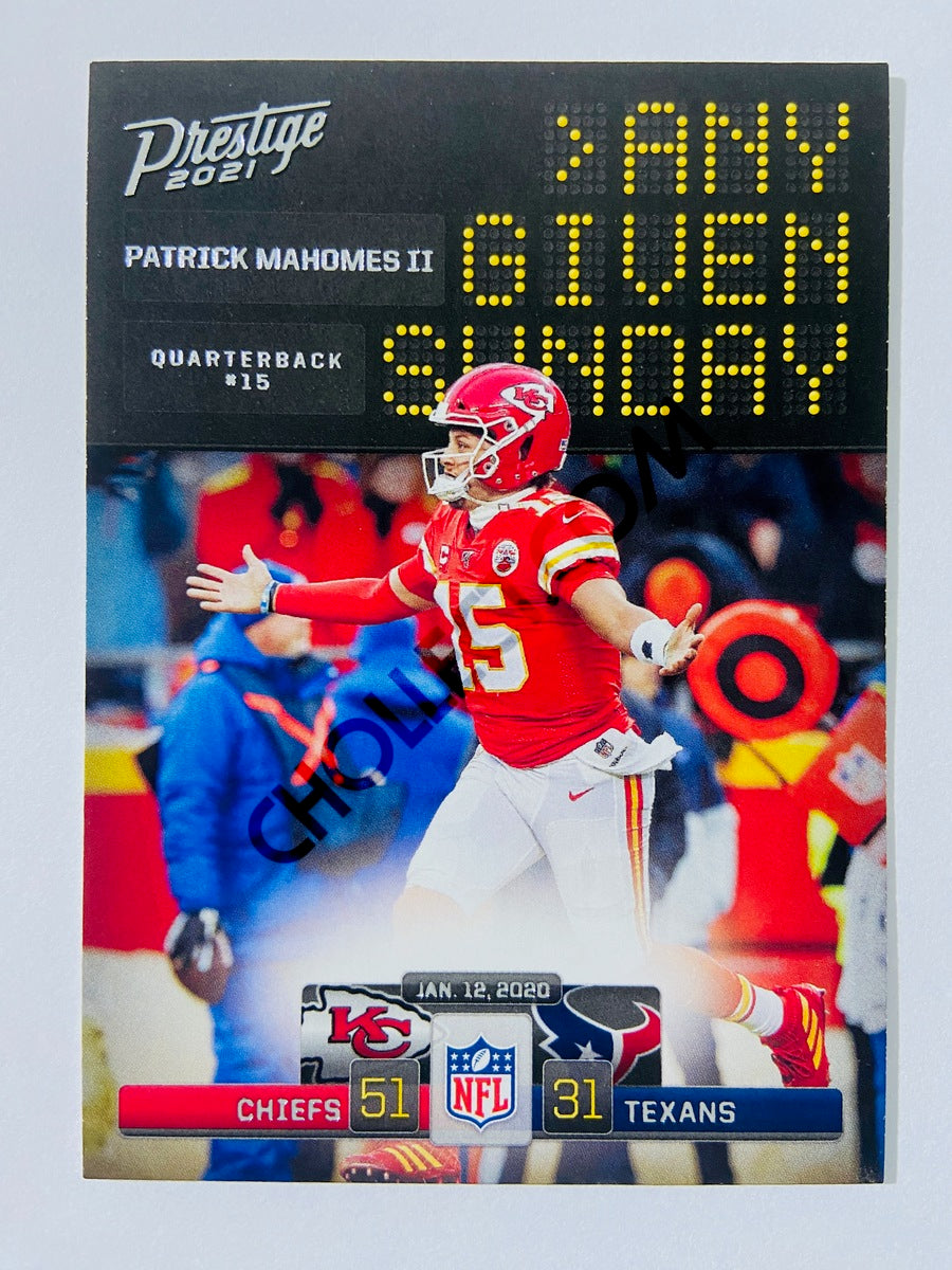 Patrick Mahomes II – Kansas City Chiefs 2021 Panini Prestige Any Given Sunday Insert #AGS-PM