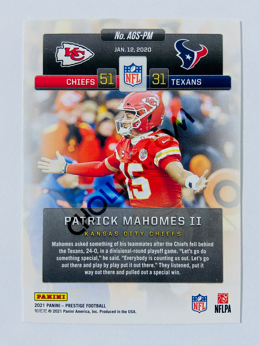 Patrick Mahomes II – Kansas City Chiefs 2021 Panini Prestige Any Given Sunday Insert #AGS-PM