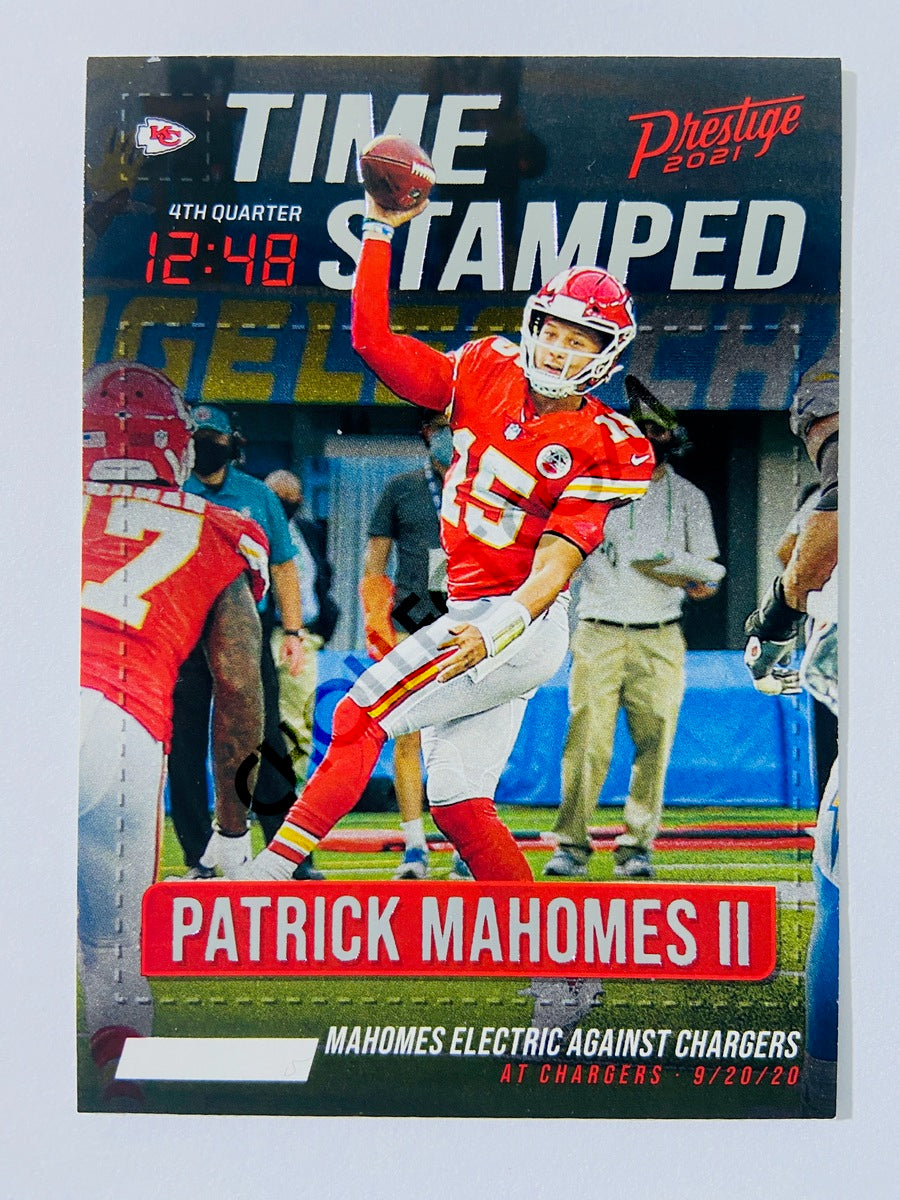 Patrick Mahomes II – Kansas City Chiefs 2021 Panini Prestige Time Stamped Insert #TS-PM