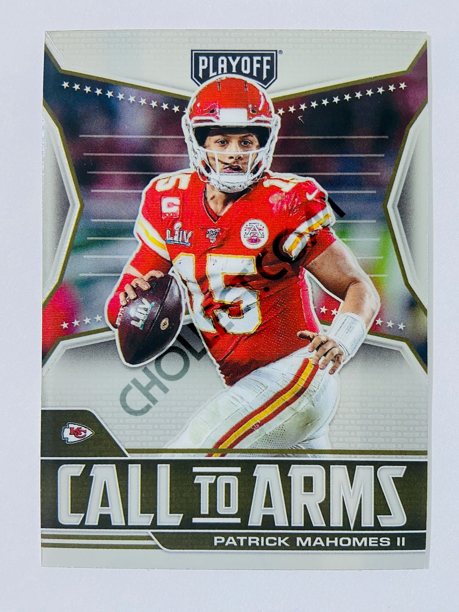 Patrick Mahomes II – Kansas City Chiefs 2021 Panini Playoff Call to Arms #CA-PMA