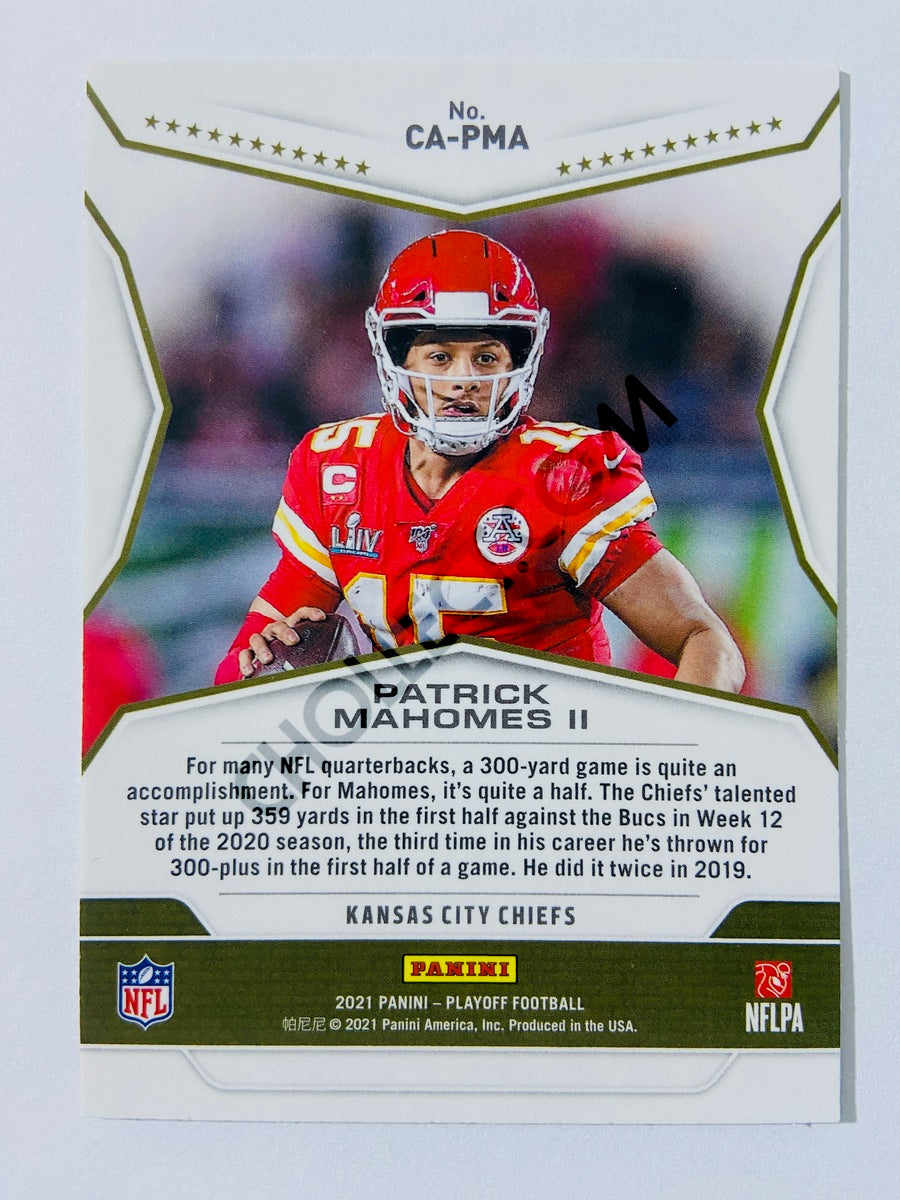 Patrick Mahomes II – Kansas City Chiefs 2021 Panini Playoff Call to Arms #CA-PMA