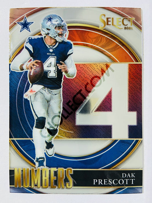 Dak Prescott – Dallas Cowboys 2021 Panini Select Numbers #SN-3