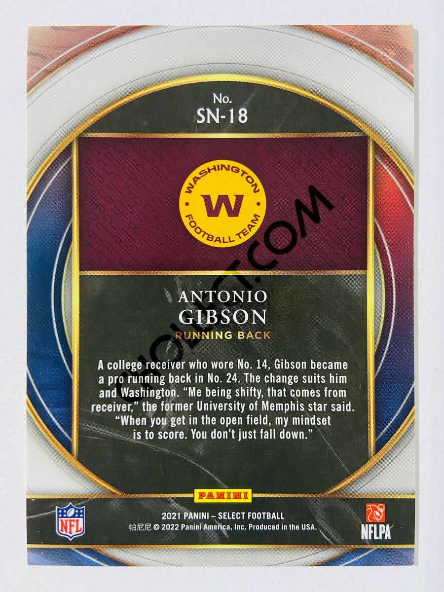 Antonio Gibson – Washington 2021 Panini Select Numbers #SN-18