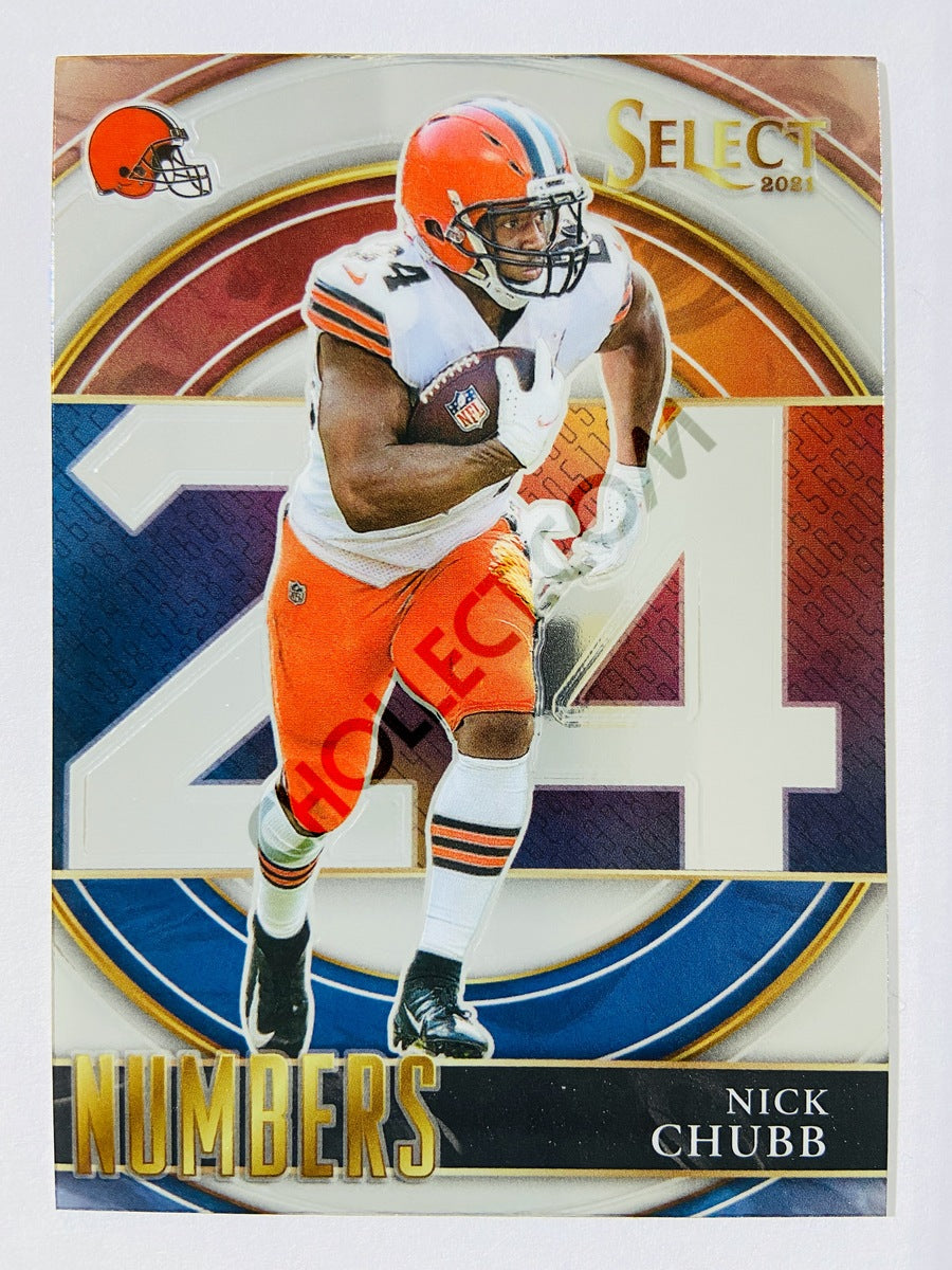 Nick Chubb – Cleveland Browns 2021 Panini Select Numbers #SN-21