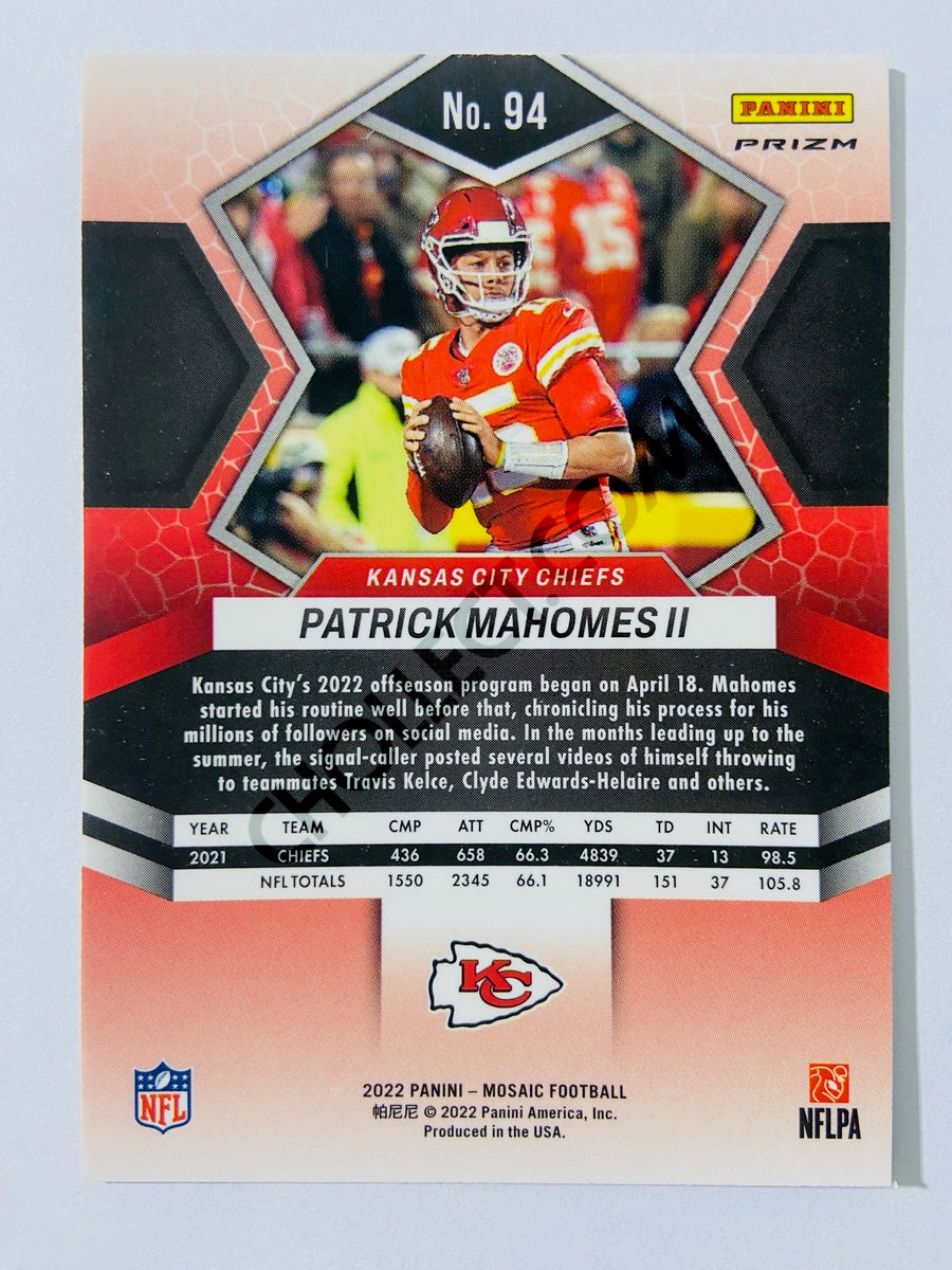 Patrick Mahomes II – Kansas City Chiefs 2022 Panini Mosaic Mosaic Parallel #94