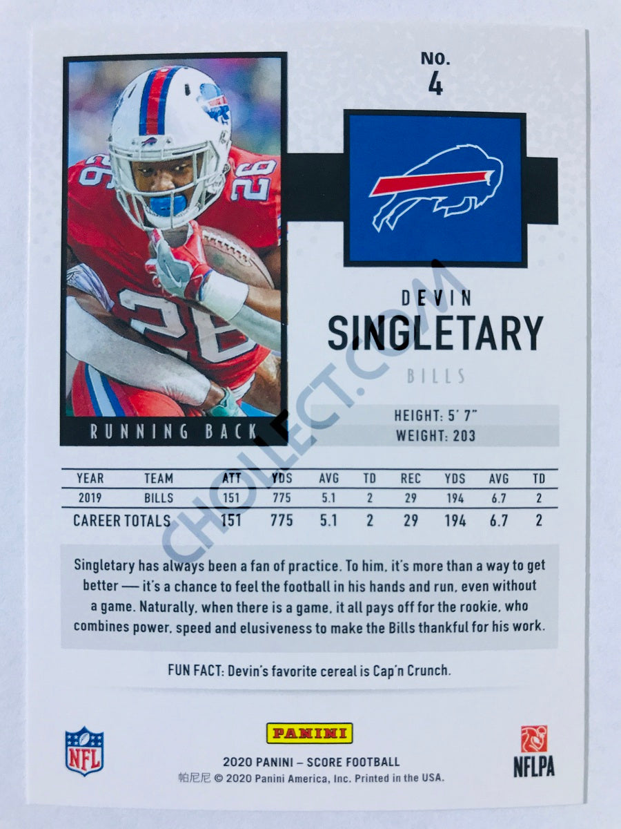 Devin Singletary - Buffalo Bills 2020 Panini Score #4