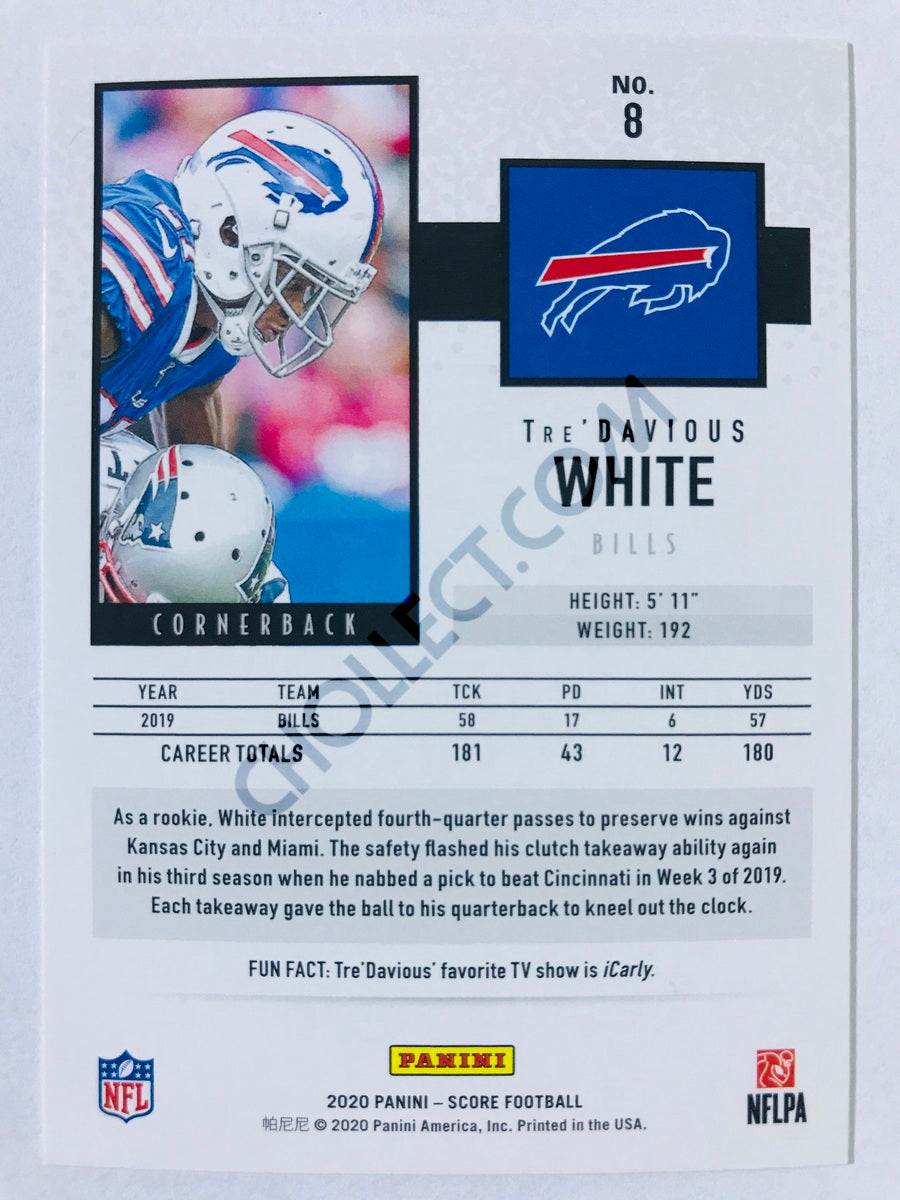 Tre'Davious White - Buffalo Bills 2020 Panini Score #8