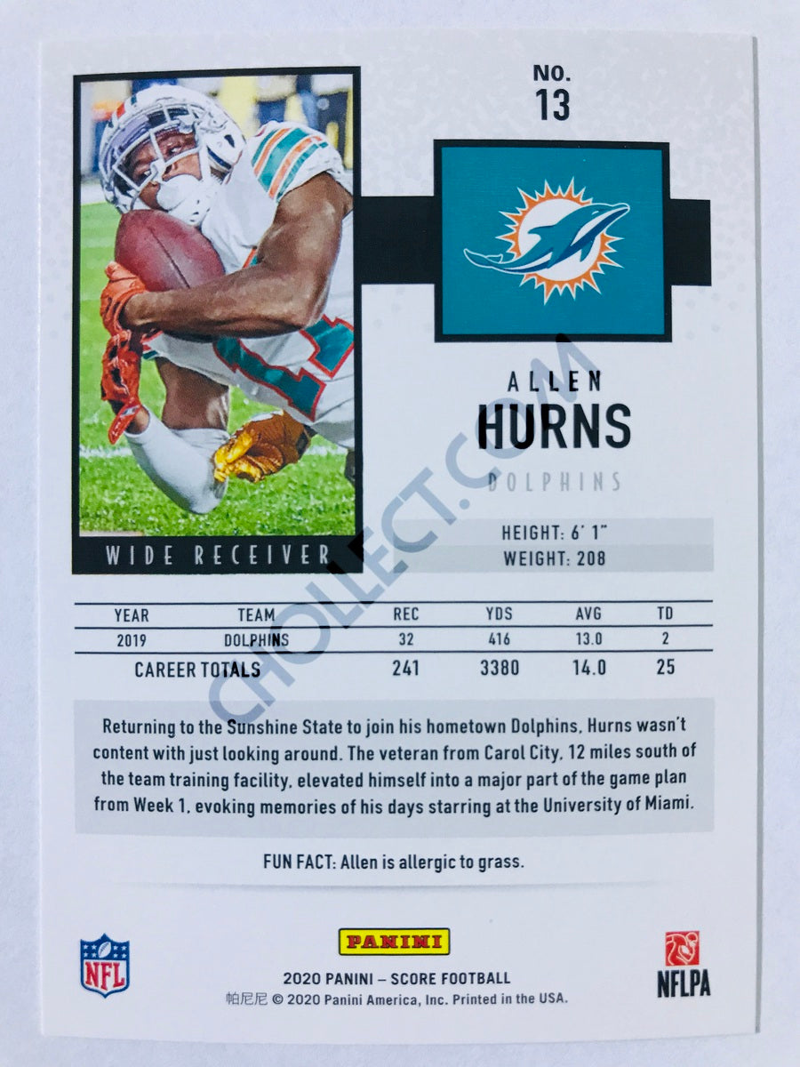 Allen Hurns - Miami Dolphins 2020 Panini Score #13