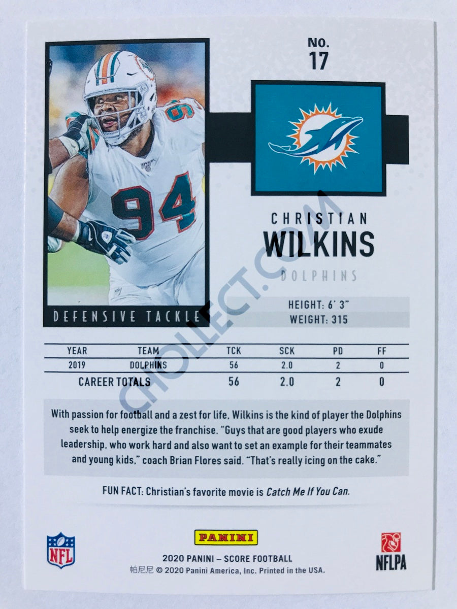 Christian Wilkins - Miami Dolphins 2020 Panini Score #17