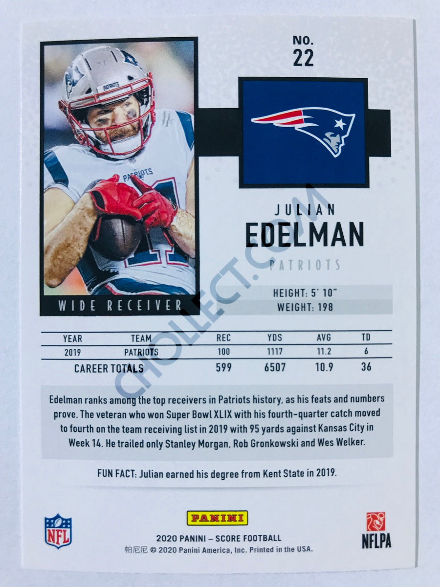 Julian Edelman - New England Patriots 2020 Panini Score #22