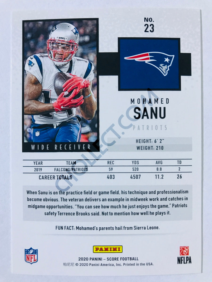 Mohamed Sanu - New England Patriots 2020 Panini Score #23