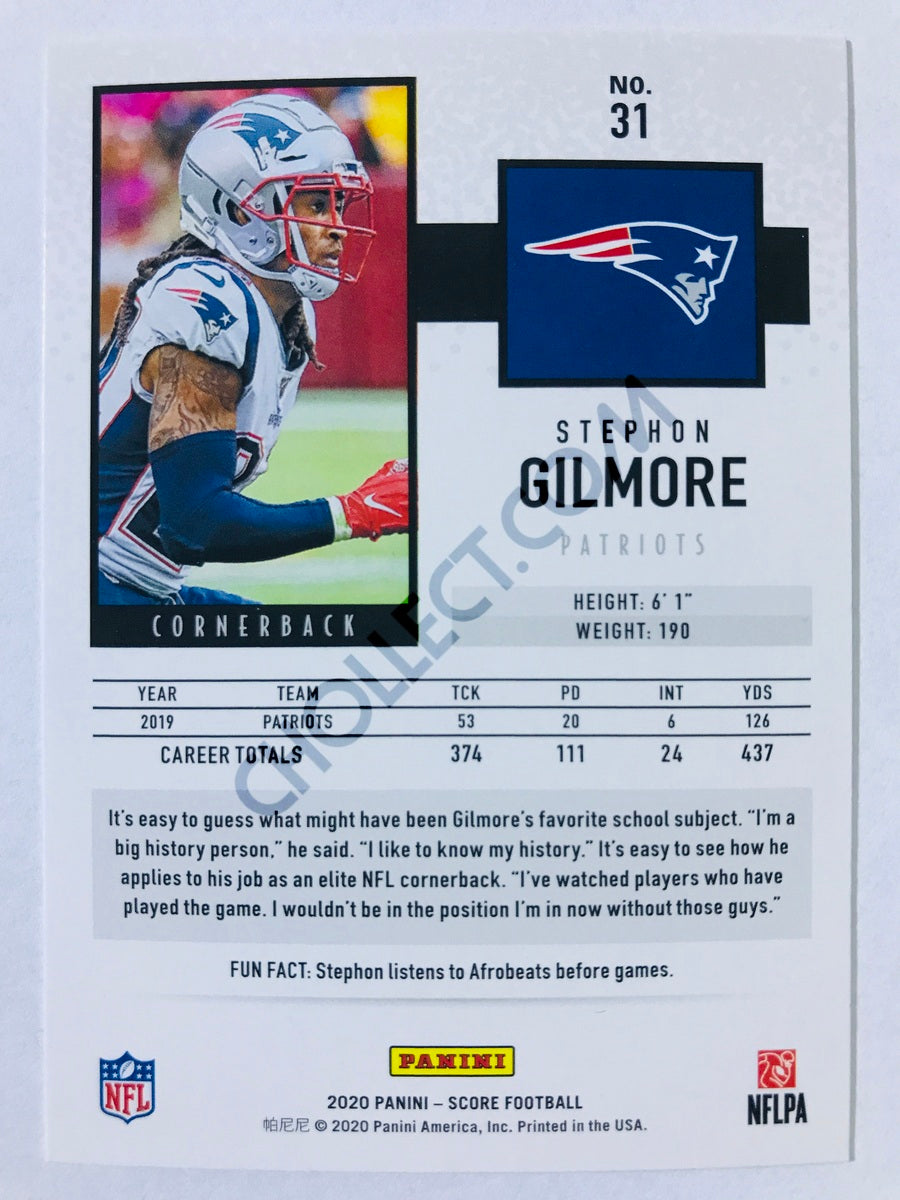 Stephon Gilmore - New England Patriots 2020 Panini Score #31