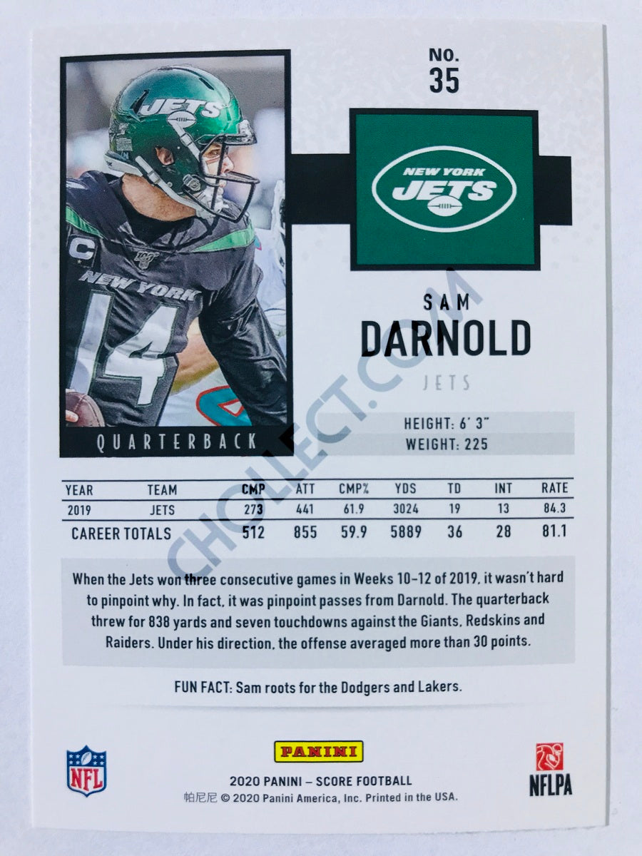 Sam Darnold - New York Jets 2020 Panini Score #35