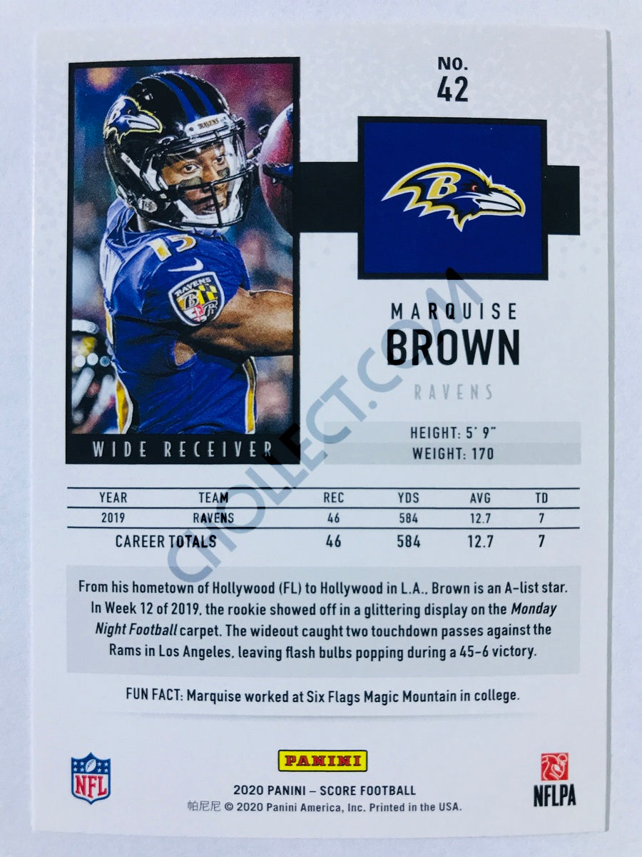 Marquise Brown - Baltimore Ravens 2020 Panini Score #42