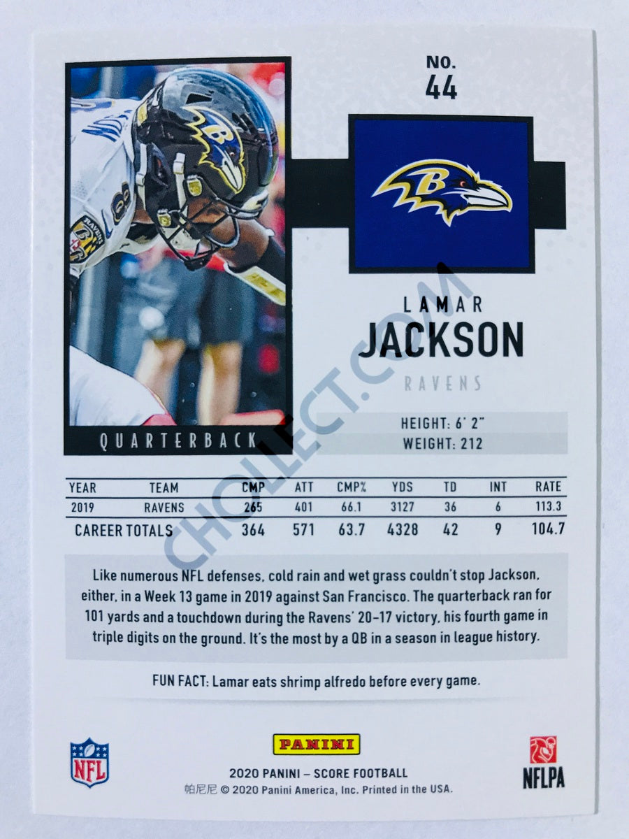 Lamar Jackson - Baltimore Ravens 2020 Panini Score #44