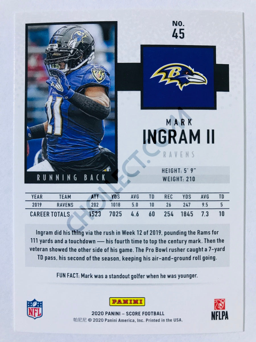 Mark Ingram II - Baltimore Ravens 2020 Panini Score #45