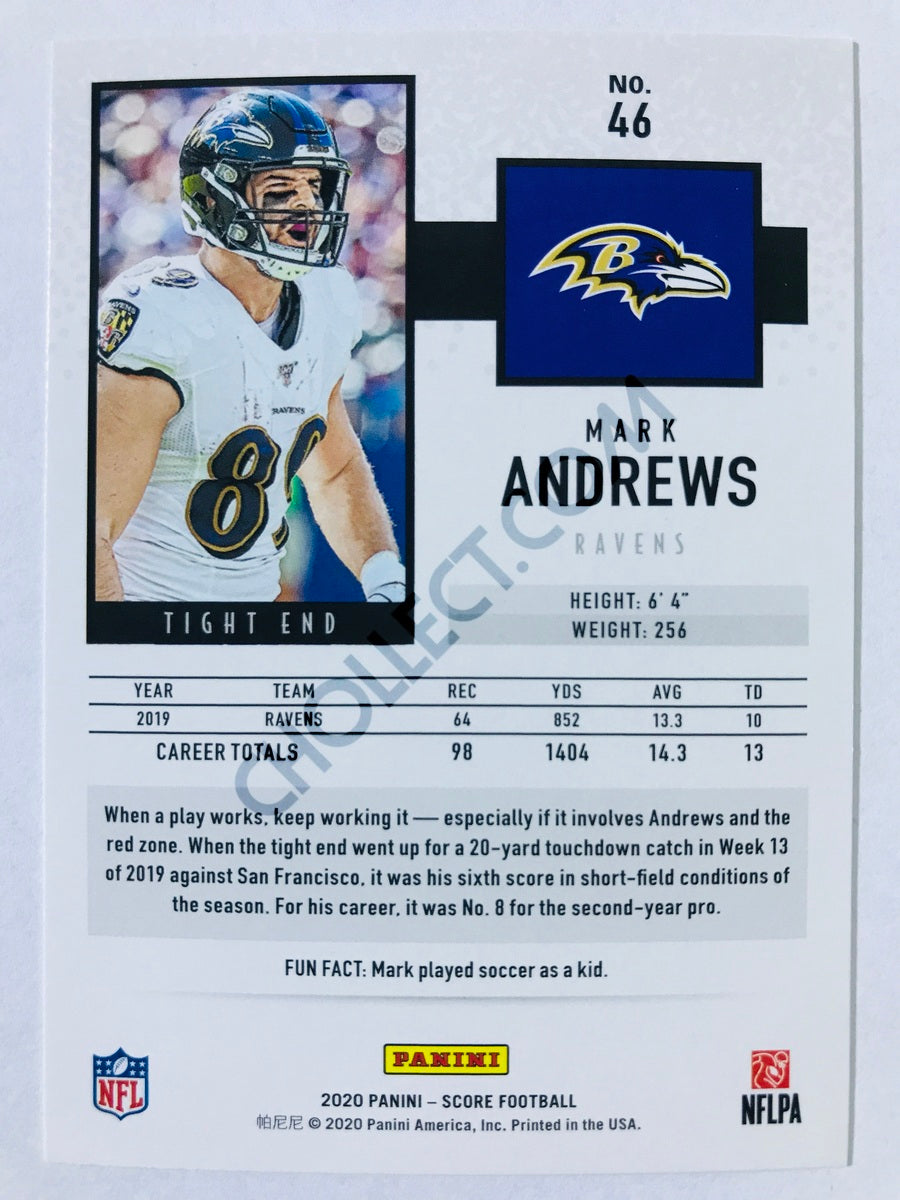 Mark Andrews - Baltimore Ravens 2020 Panini Score #46