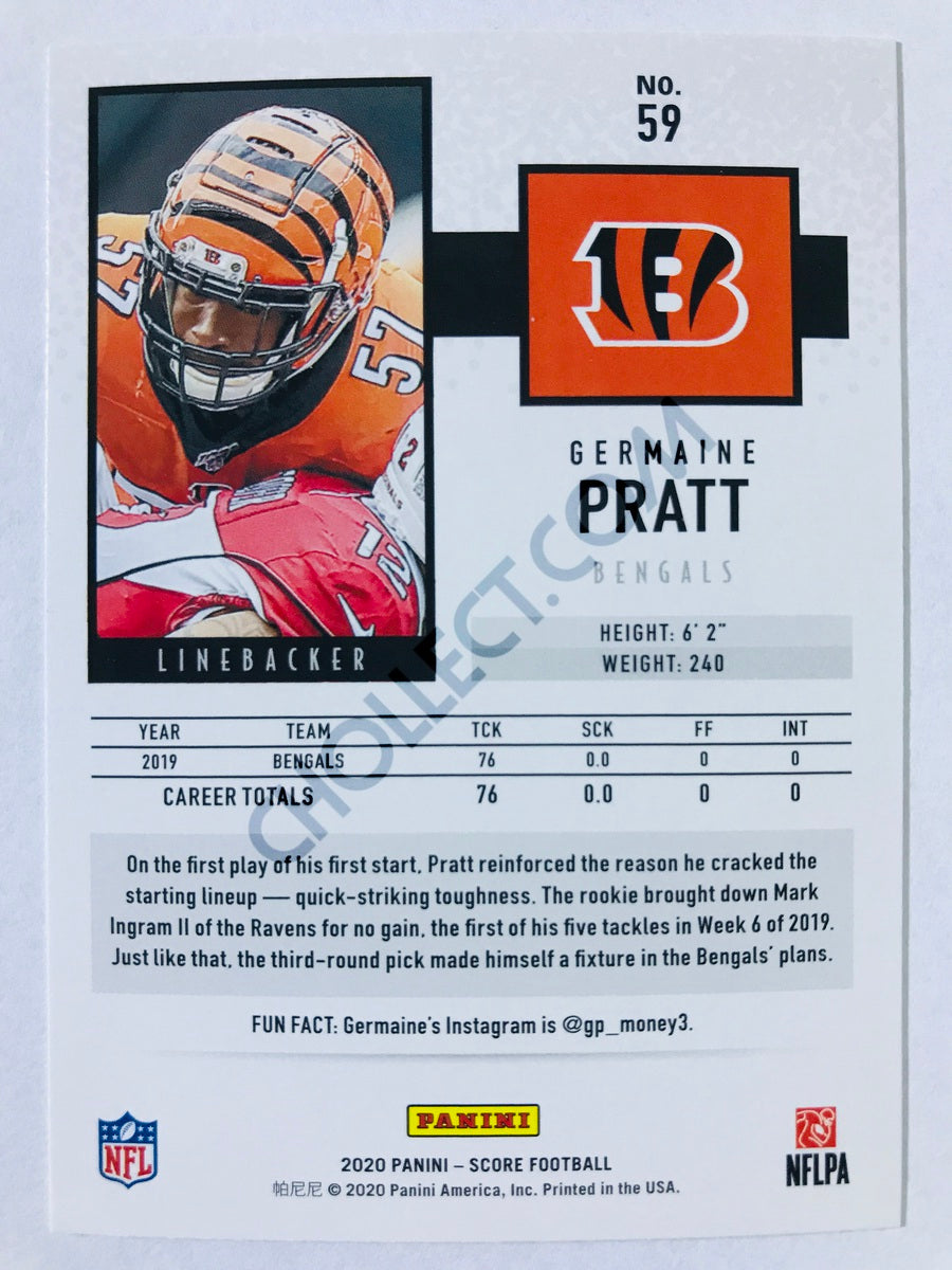 Germaine Pratt - Cincinnati Bengals 2020 Panini Score #59