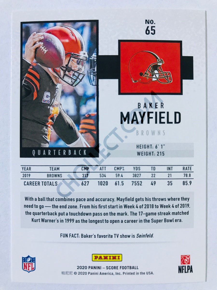 Baker Mayfield - Cleveland Browns 2020 Panini Score #65