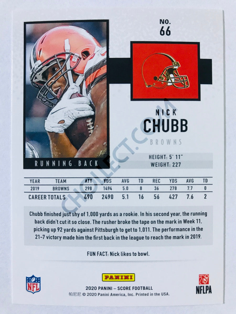 Nick Chubb - Cleveland Browns 2020 Panini Score #66