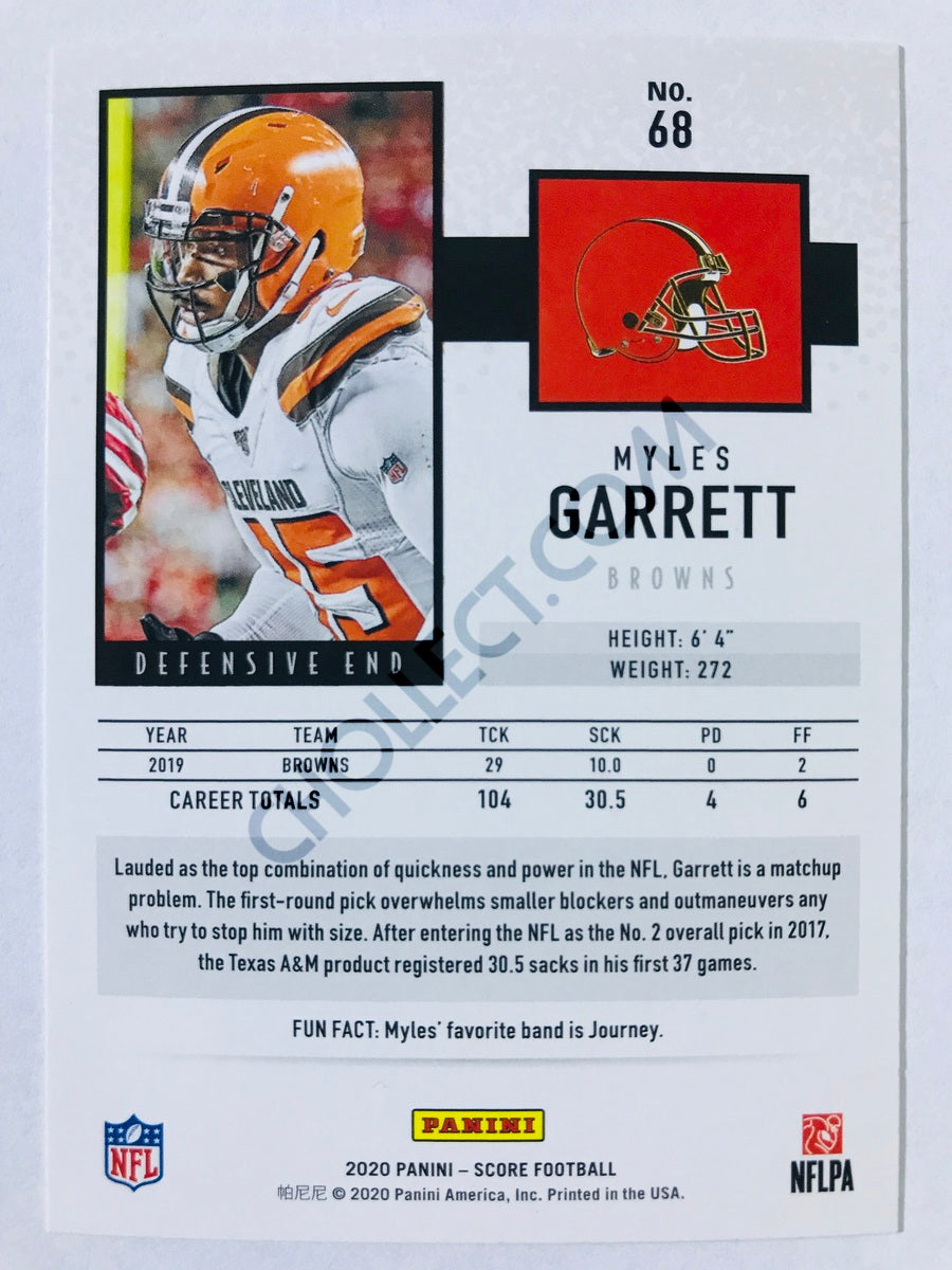 Myles Garrett - Cleveland Browns 2020 Panini Score #68