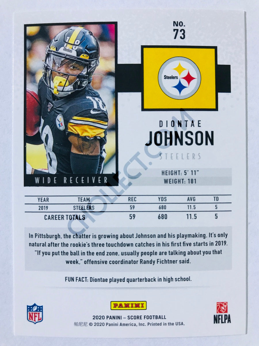 Diontae Johnson - Pittsburgh Steelers 2020 Panini Score #73