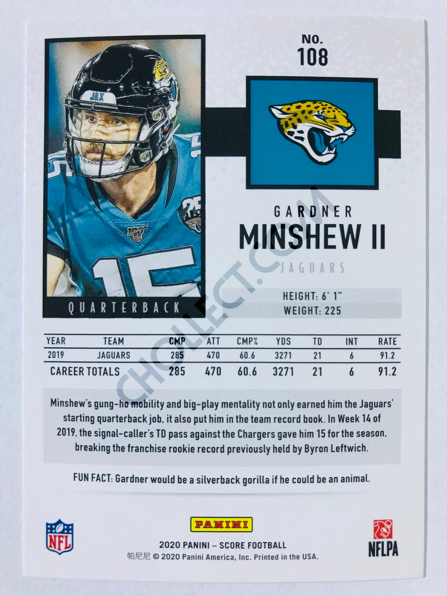 Gardner Minshew II - Jacksonville Jaguars 2020 Panini Score #108