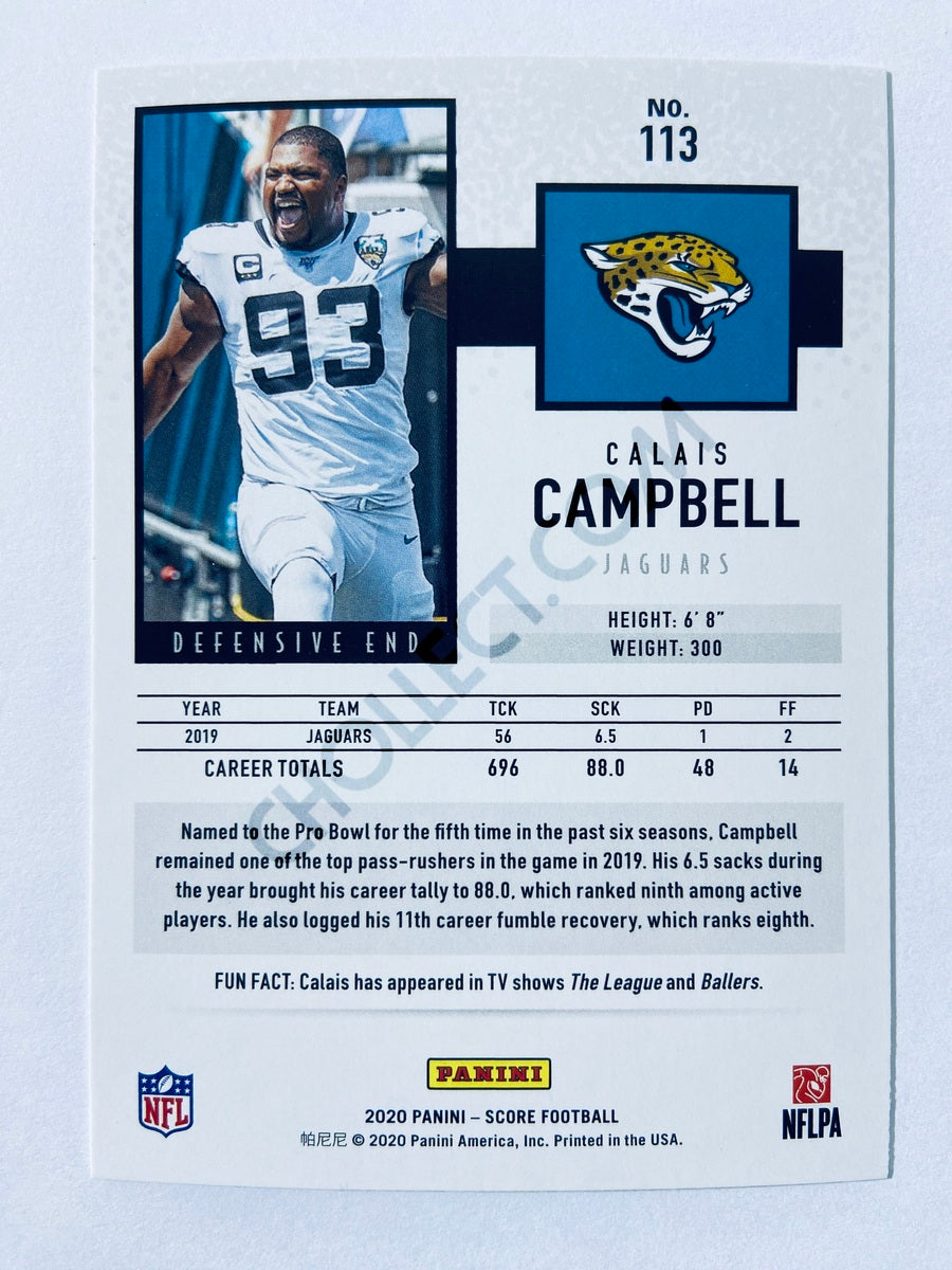 Calais Campbell - Jacksonville Jaguars 2020 Panini Score #113