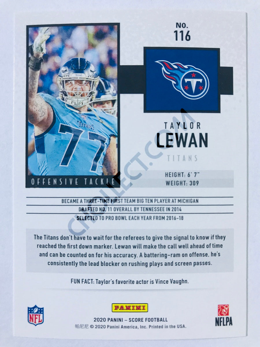 Taylor Lewan - Tennessee Titans 2020 Panini Score #116