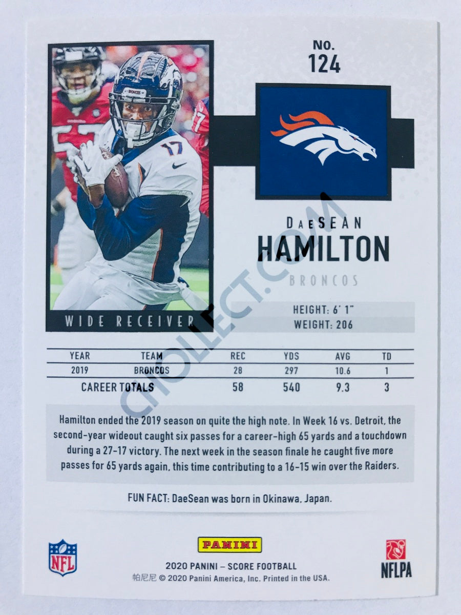 DaeSean Hamilton - Denver Broncos 2020 Panini Score #124