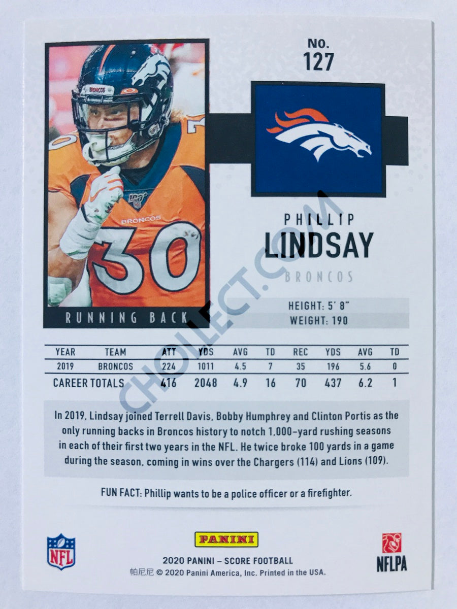 Phillip Lindsay - Denver Broncos 2020 Panini Score #127