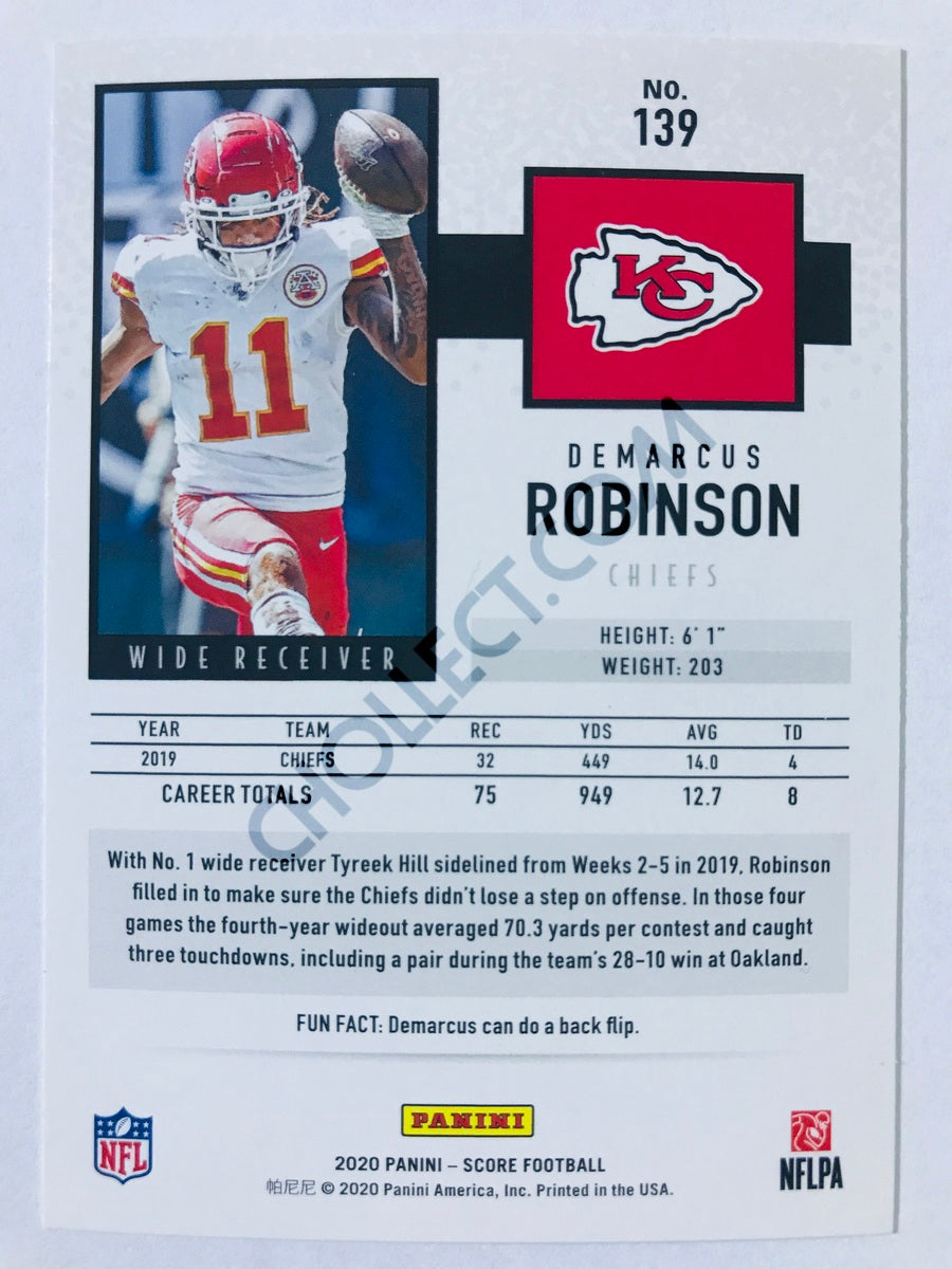 Demarcus Robinson - Kansas City Chiefs 2020 Panini Score #139