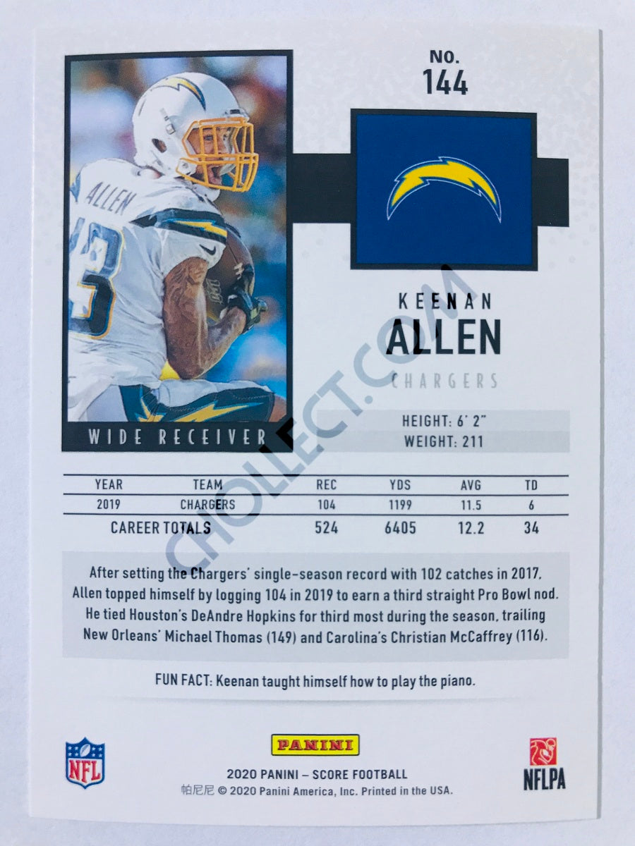 Keenan Allen - Los Angeles Chargers 2020 Panini Score #144