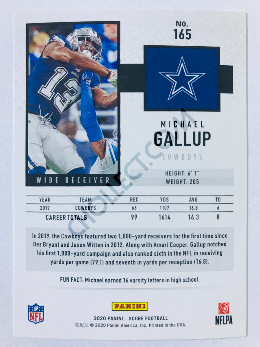 Michael Gallup - Dallas Cowboys 2020 Panini Score #165